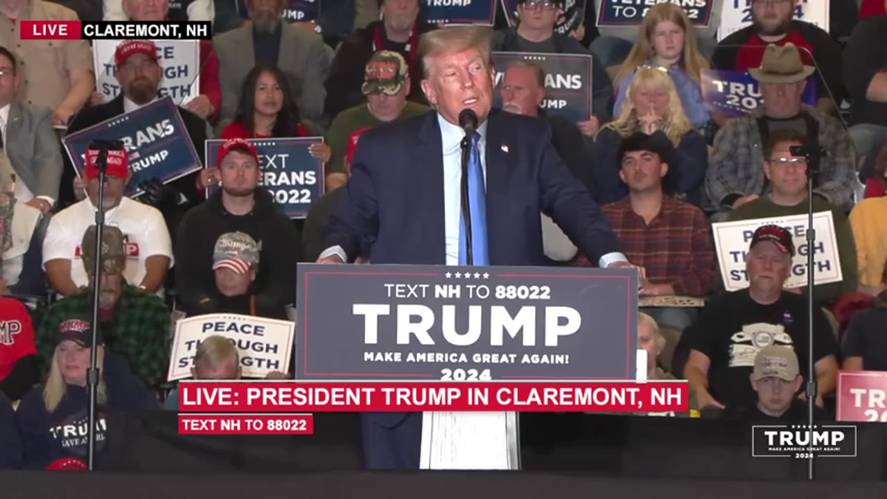 Trump Rally in Claremont New Hampshire - November 11, 2023