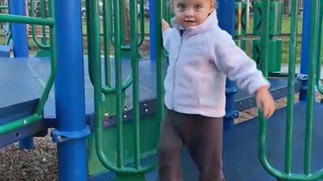 Toddler falls at playground