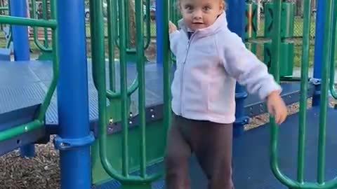 Toddler falls at playground