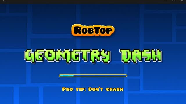 playing geometry dash