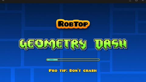 playing geometry dash