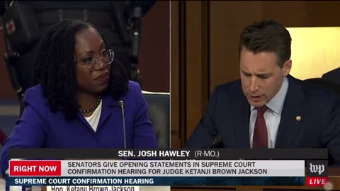 Josh Hawley goes over Biden’s nominee long history of light sentencing to pedophiles.