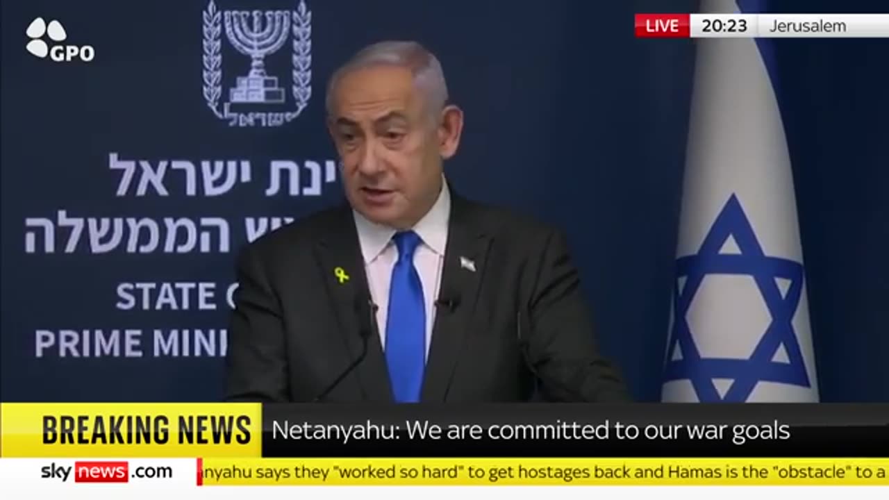 Netanyahu asked why West Bank is missing from map by Sky News _ Israel-Hamas war