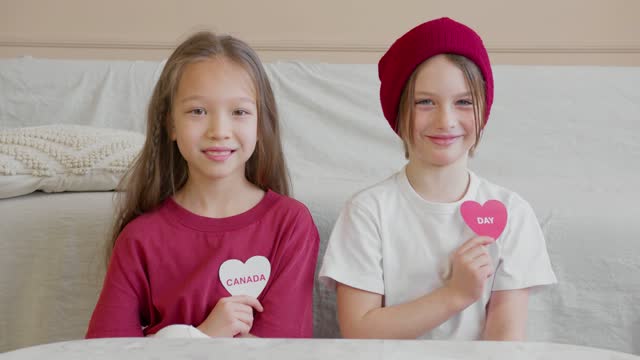 Children Celebrating Canada Day