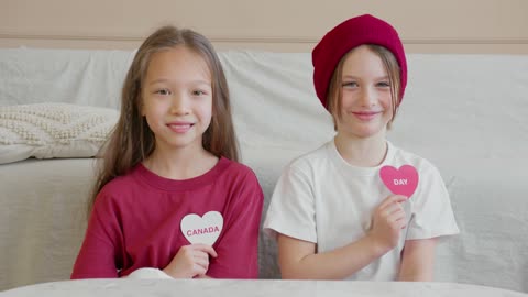 Children Celebrating Canada Day