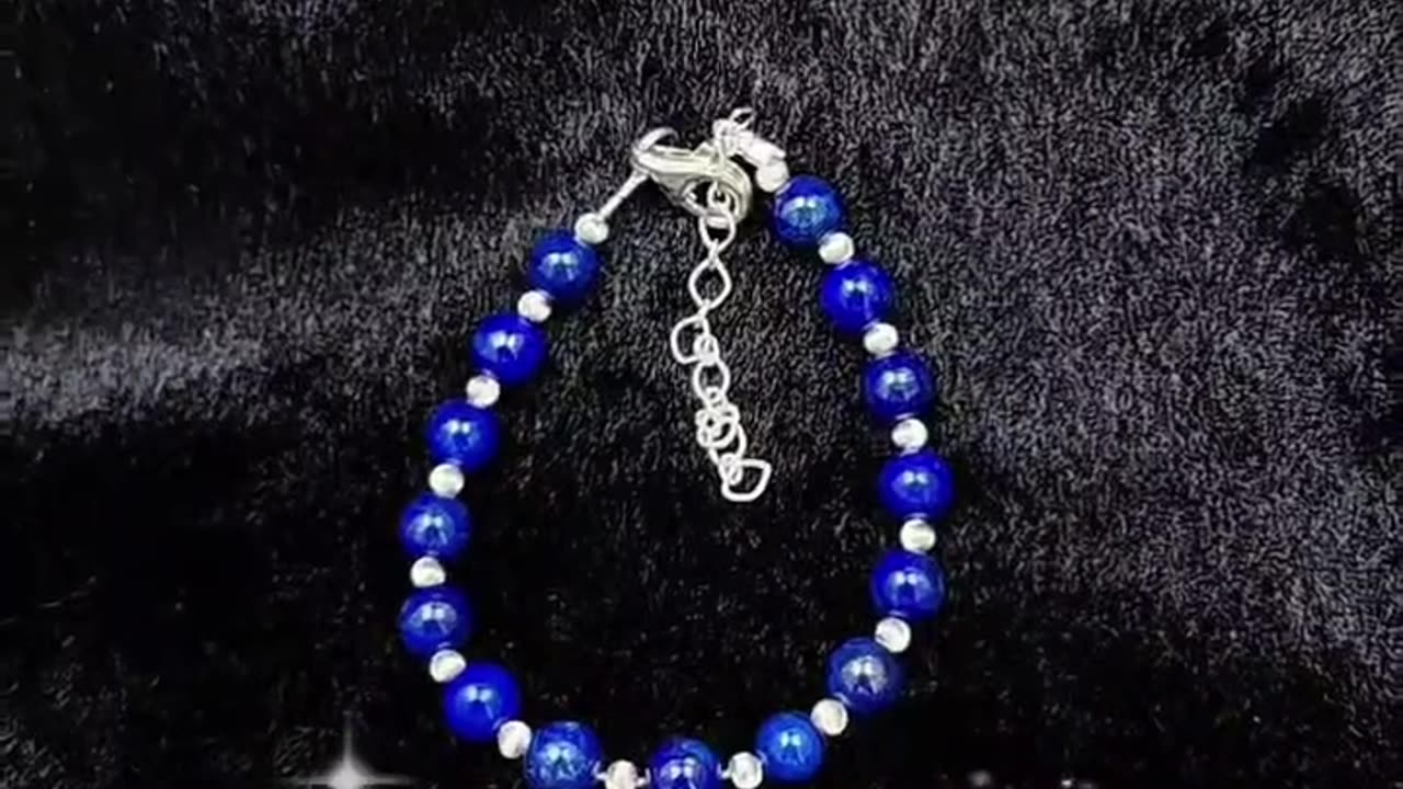 GN-20240929-01 S925 Silver Boutique Bracelet Lapis Lazuli Beads Bead Bracelet Designer Crafts Hot