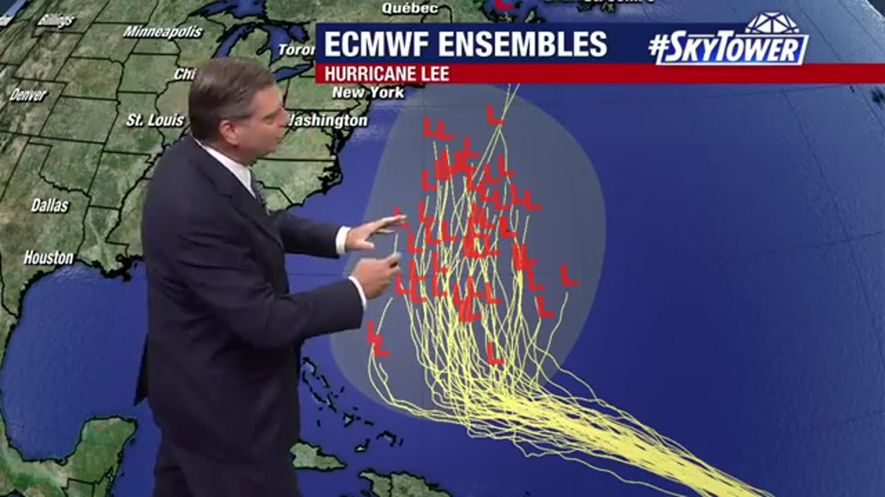 Hurricane lee becomes category 2 Storm