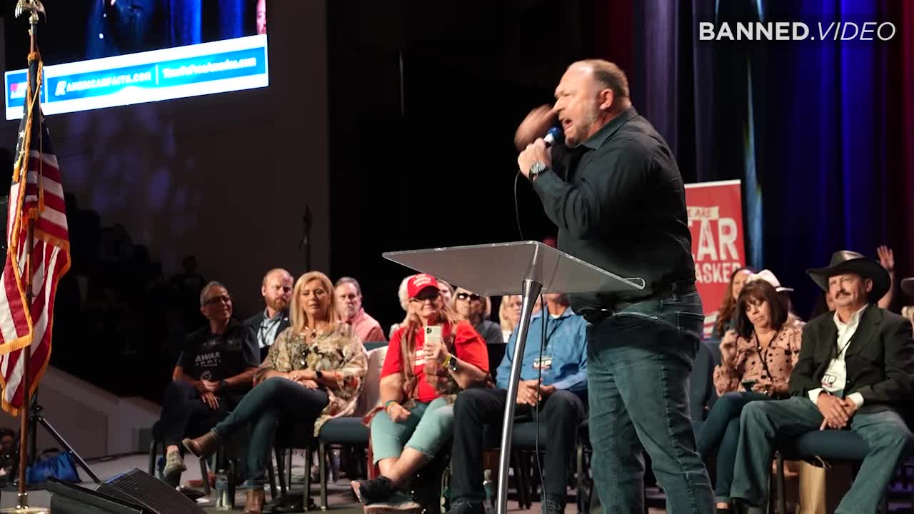 Alex Jones Delivers Powerful Speech At Reawaken America Tour