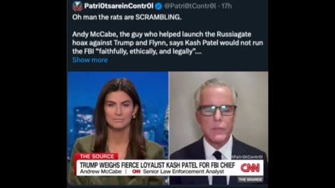 Russia Hoax Initiator Andrew McCabe Thinks Kash Patel Is Not Fit To Serve Under Trump.