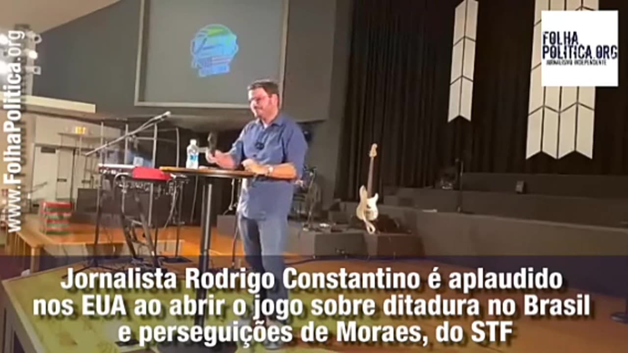 Jornalista Rodrigo Constantino é aplaudido nos EUA ao abrir o jogo sobre ditadura no Brasil e perseguições de Moraes, do STF