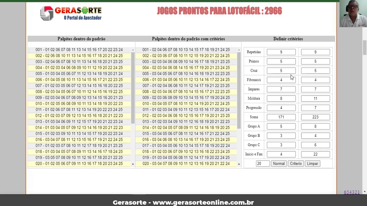 LOTOFACIL 2966 DICAS E ANALISE - CANAL GERASORTE