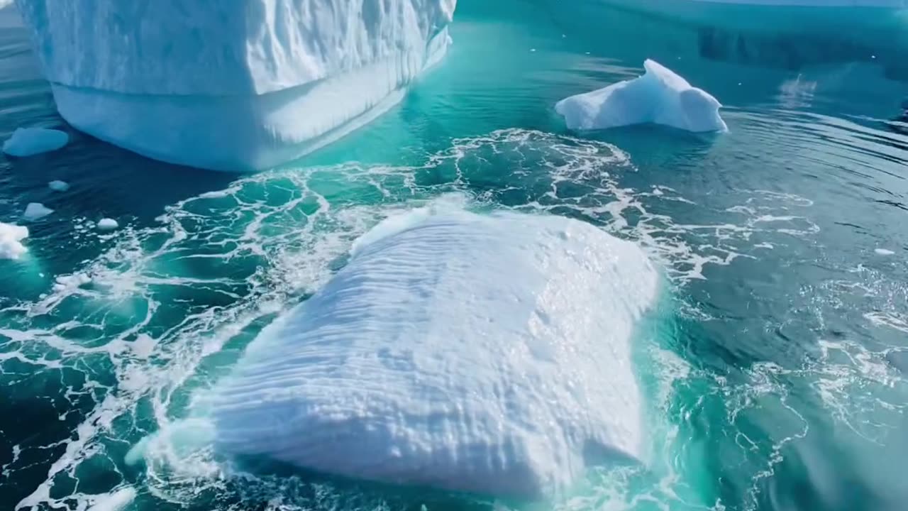 Greenland 📍😲 Have you ever seen an iceberg flipping? 😳