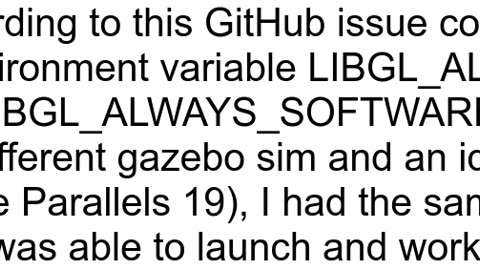 Gazebo crashes immediately on startup on Ubuntu 2204 ARM VM on parallels desktop in MacBook Air M1