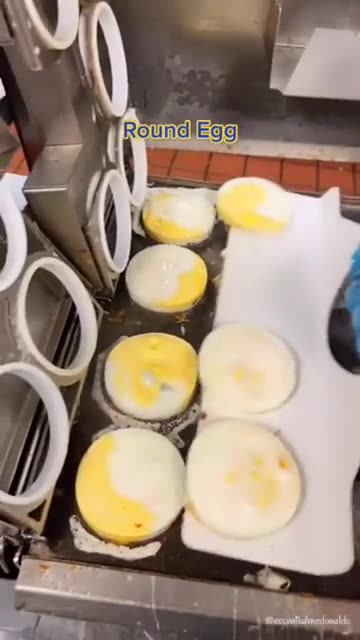 The difference between folded and round eggs at McDonald's.
