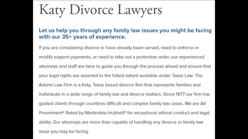 Family Law and Divorce Clients Attorney