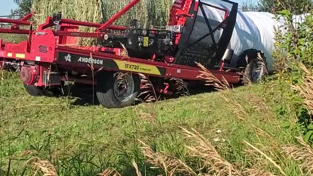 Wrapping Oat Greenfeed bales