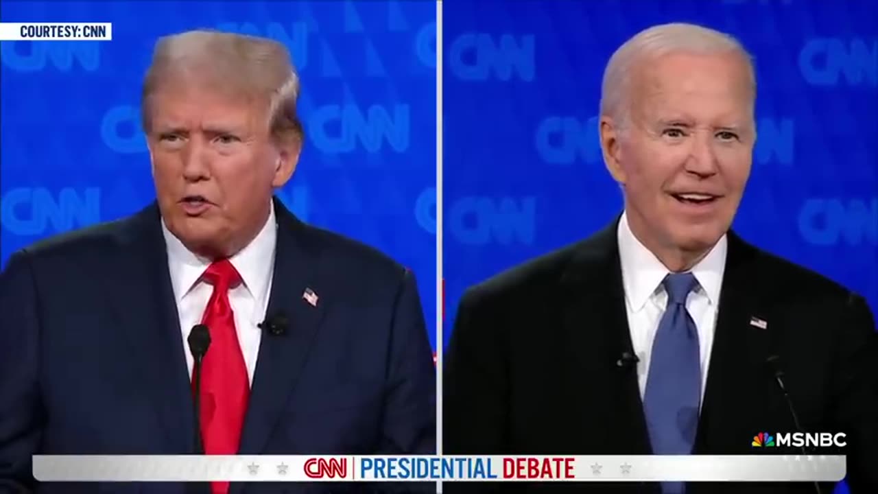 Biden and Trump argue over age and golf swings during 2024 presidential debate(480P)