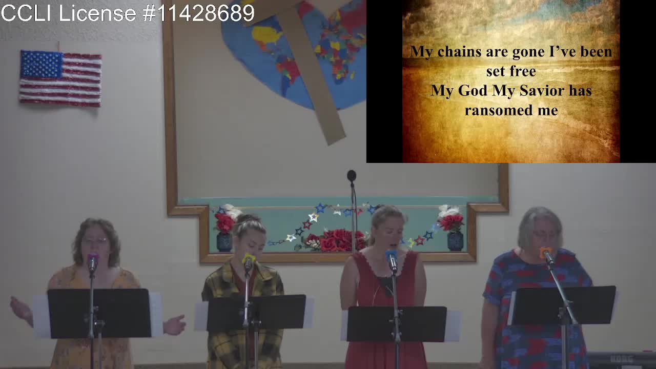 Moose Creek Baptist Church Sing “Amazing Grace (My Chains are Gone)”” During Service 7-10-2022