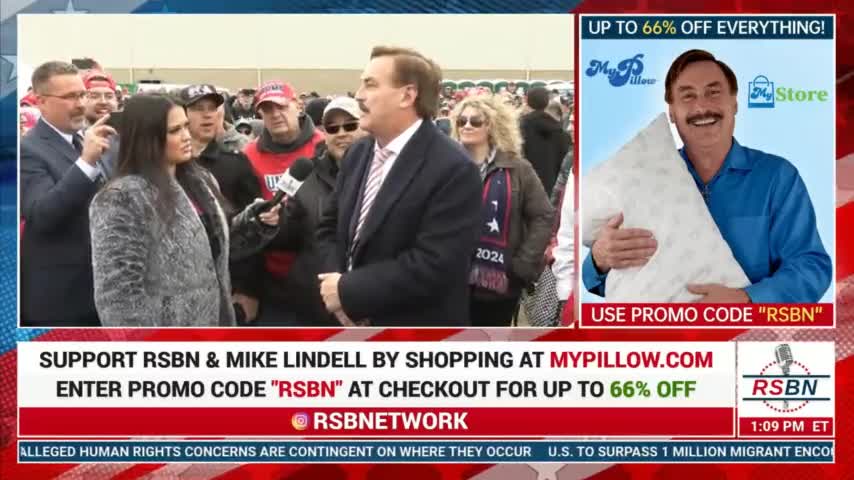 Mike Lindell: 35M dollars were spent for election integrity (Trump Rally in Michigan, RSBN)