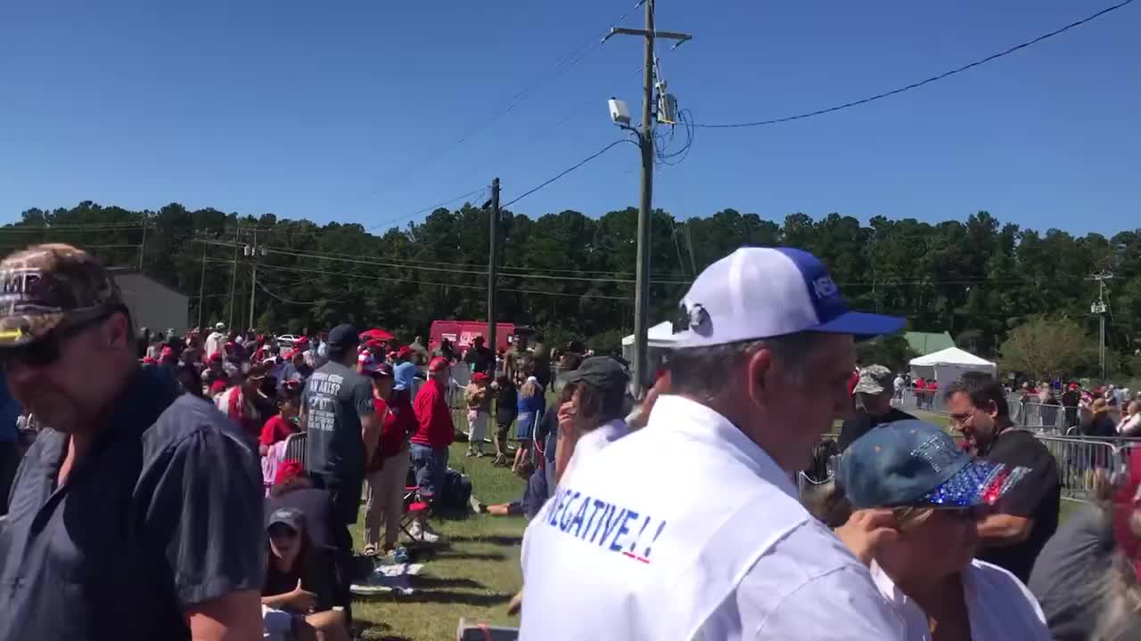 Current line at Save America Rally in Wilmington NC - Sep 23