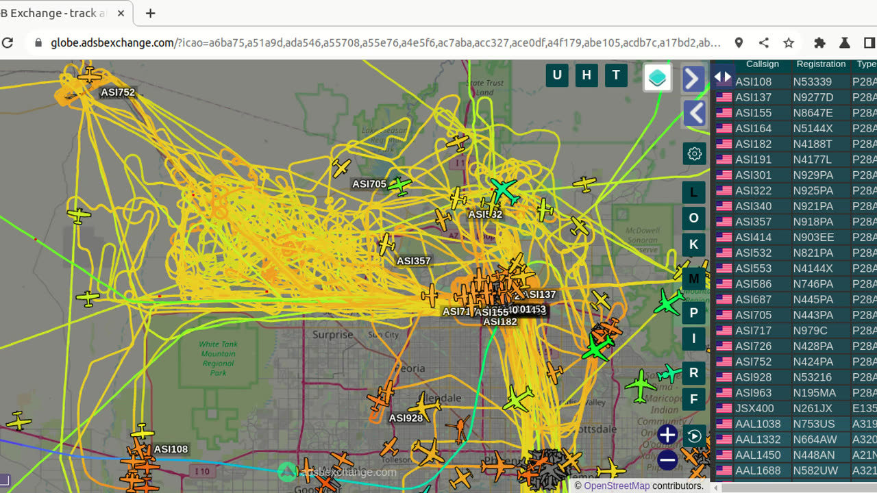 Bird NaziPac transpac N918PA over Mormon Mafia Gang Bang Zone - Jan 31 2024 -