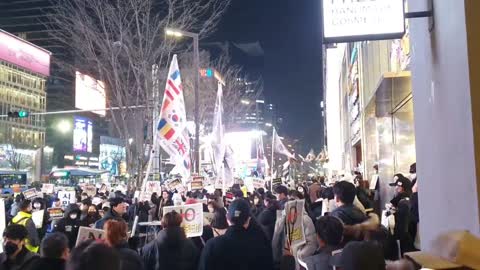 South Korea: Vaccine passport protest/freedom rally Jan. 22, 2022