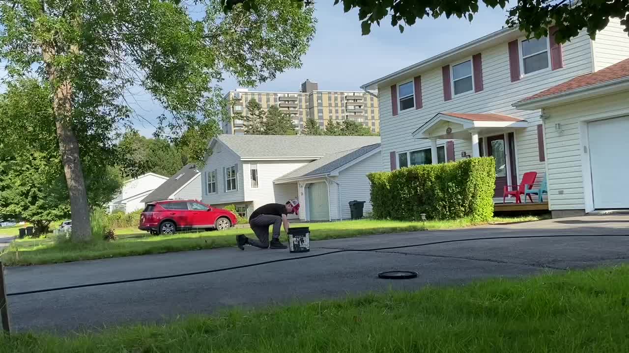 Professional Asphalt Spray Sealing: “The Proud Of My Son One”. Top Coats Pavement Maintenance