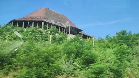 Abandoned Cserhát restaurant in Hungary