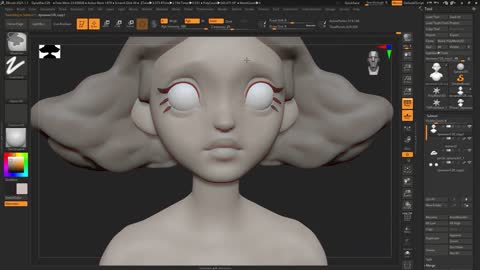 Sculpt a cute girl with Zbrush, the process is meticulous and suitable for learning 8