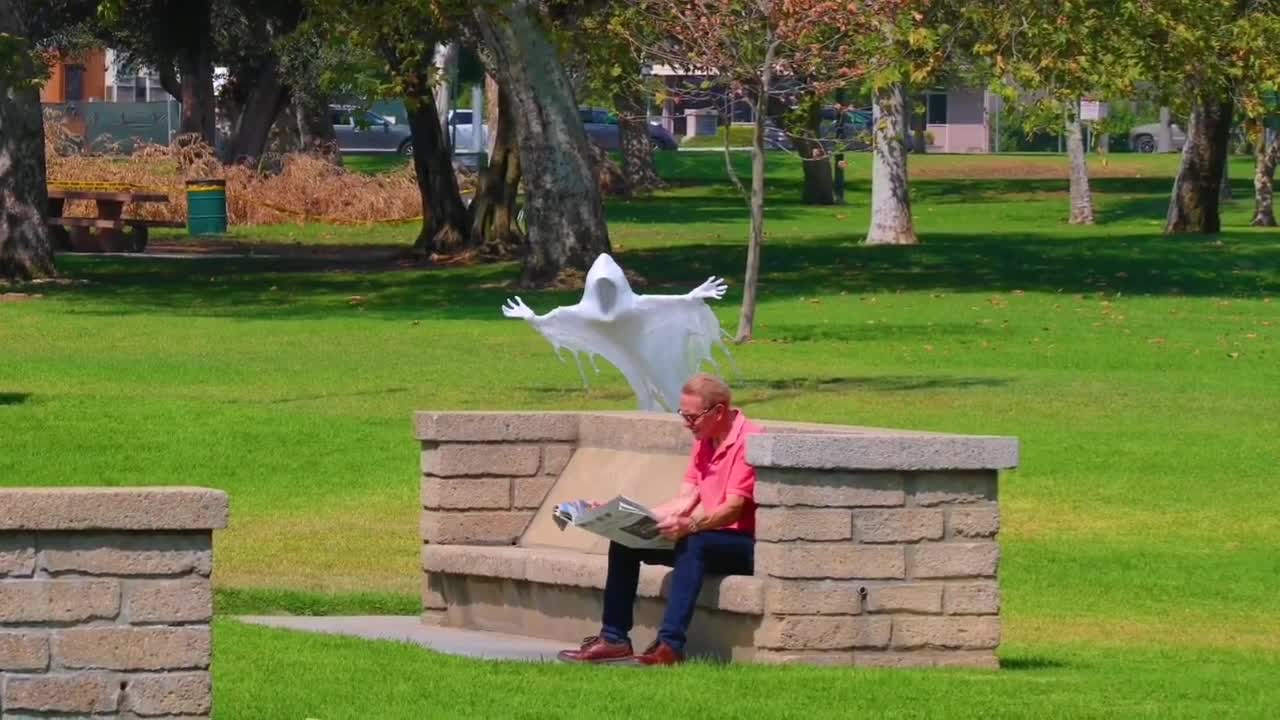 Flying ghost 👻 prank!