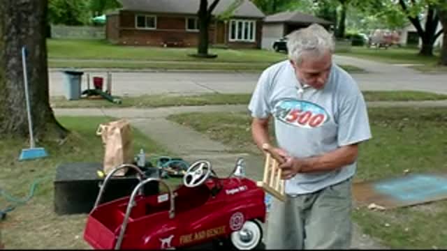 Fire engine pedal car restoration.