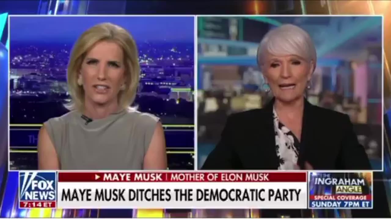 WOW - "HER EYES ARE OPEN" Maye Musk ! ditches the Democrat party