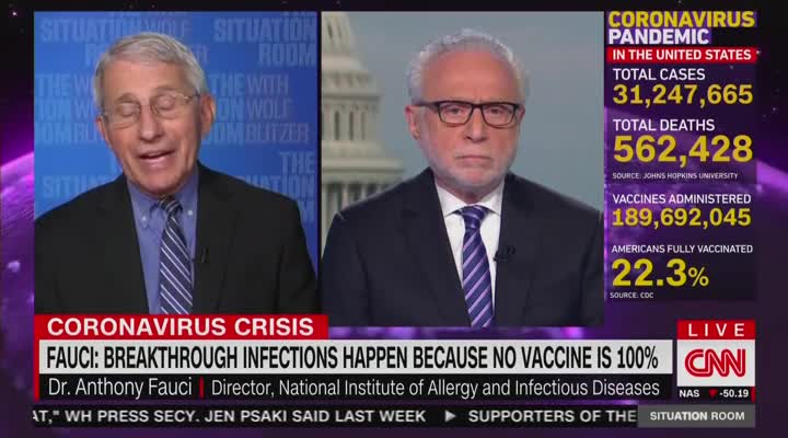 Fauci: No Vaccine Is 100 Percent Effective