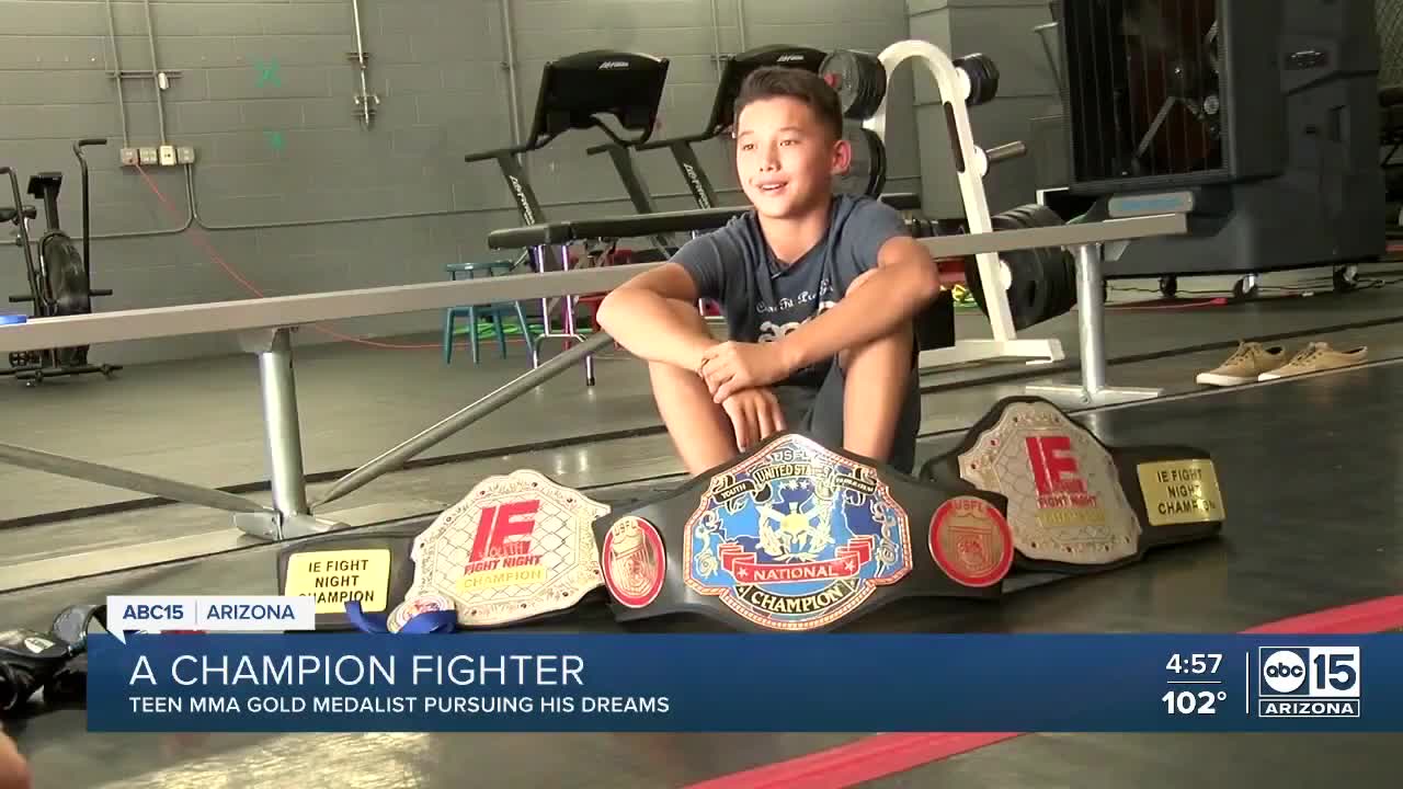 Valley teen MMA gold medalist pursuing his dreams