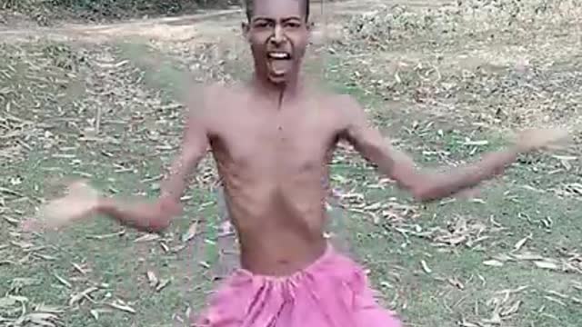 Desi Indian guy dancing in funny way