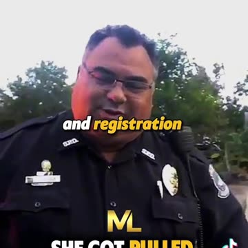 She got pulled over for this