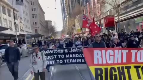 Freedom Rally in Melbourne, Australia