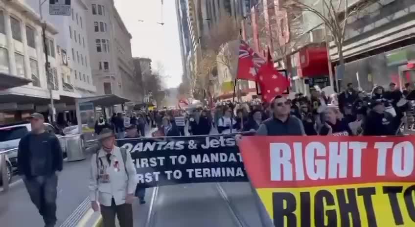 Freedom Rally in Melbourne, Australia