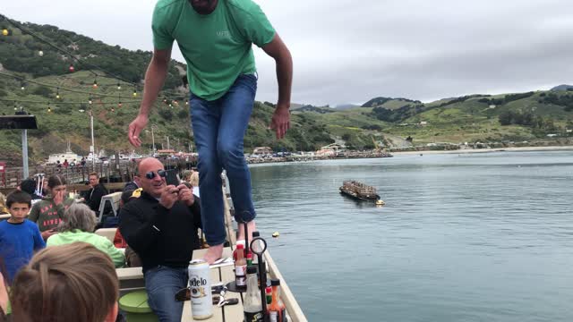 Lunchtime Back Flop off Pier