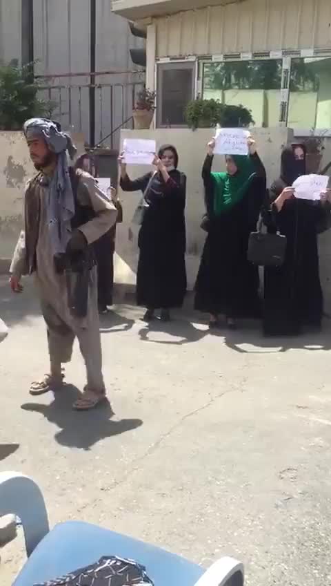 Afghan Women Protest For the Right to Work, Right for Education and Political Participation