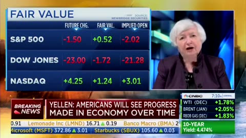 U.S. Treasury Secretary Yellen: "We can’t allow Ukraine to lose a battle on the homefront."