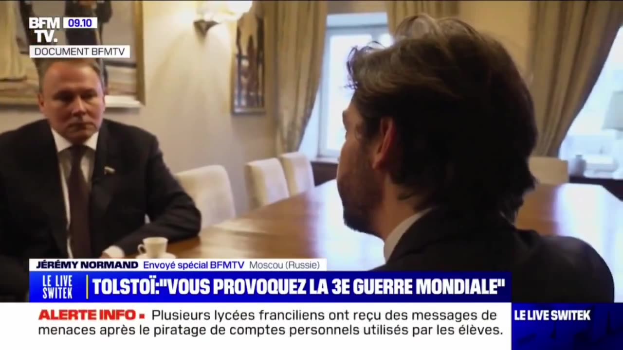 L'interview complète de Piotr Tolstoï, qui souligne que la France a oublié l'histoire.