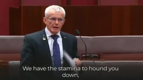 Australian Senator Malcolm Roberts dropping truth bombs all over parliament.