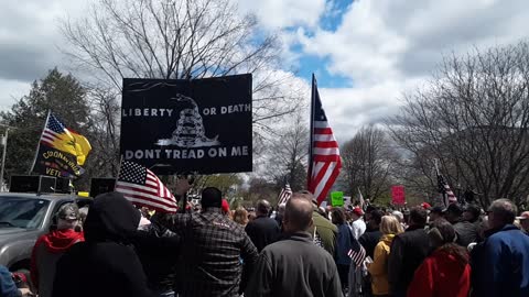 Augusta Maine 2020 Capital Protest again Governor Janet Mills Lockdowns 2