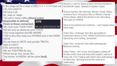 The Storm Has Arrived! The Final Stage of The Plan! Time to Release HRC Raw Videos +++ Indictments!