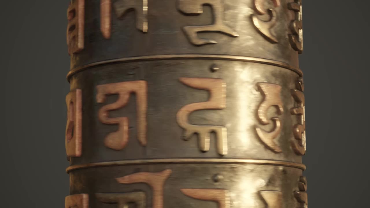 Prayer Wheel Animation in Blender 3D