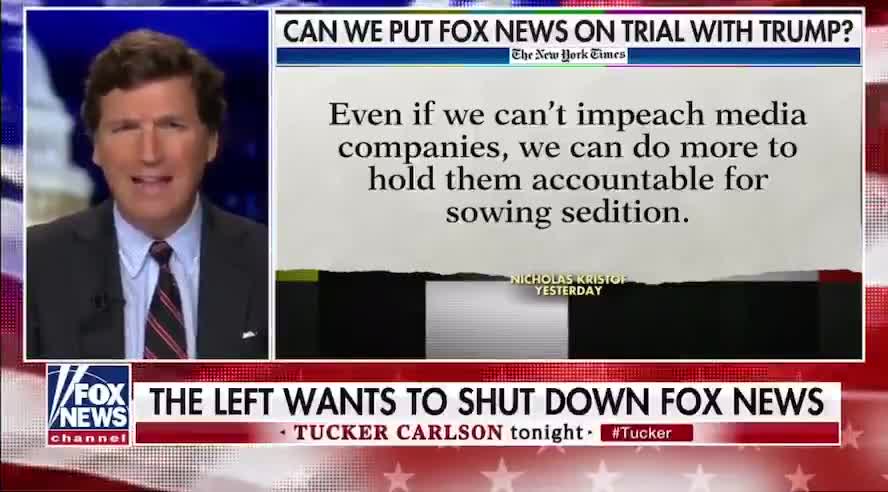 Tucker Takes Aim at Competitors Who Want Him Off the Air