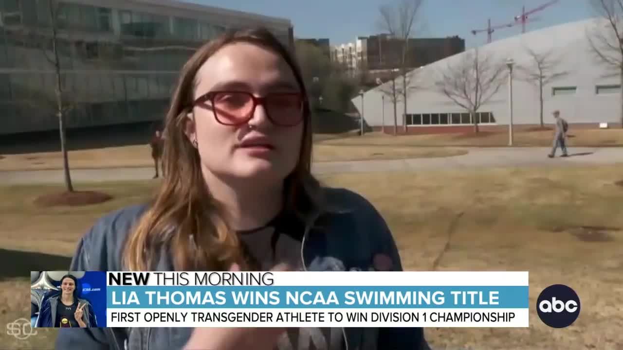 Trans athlete wins swimming title