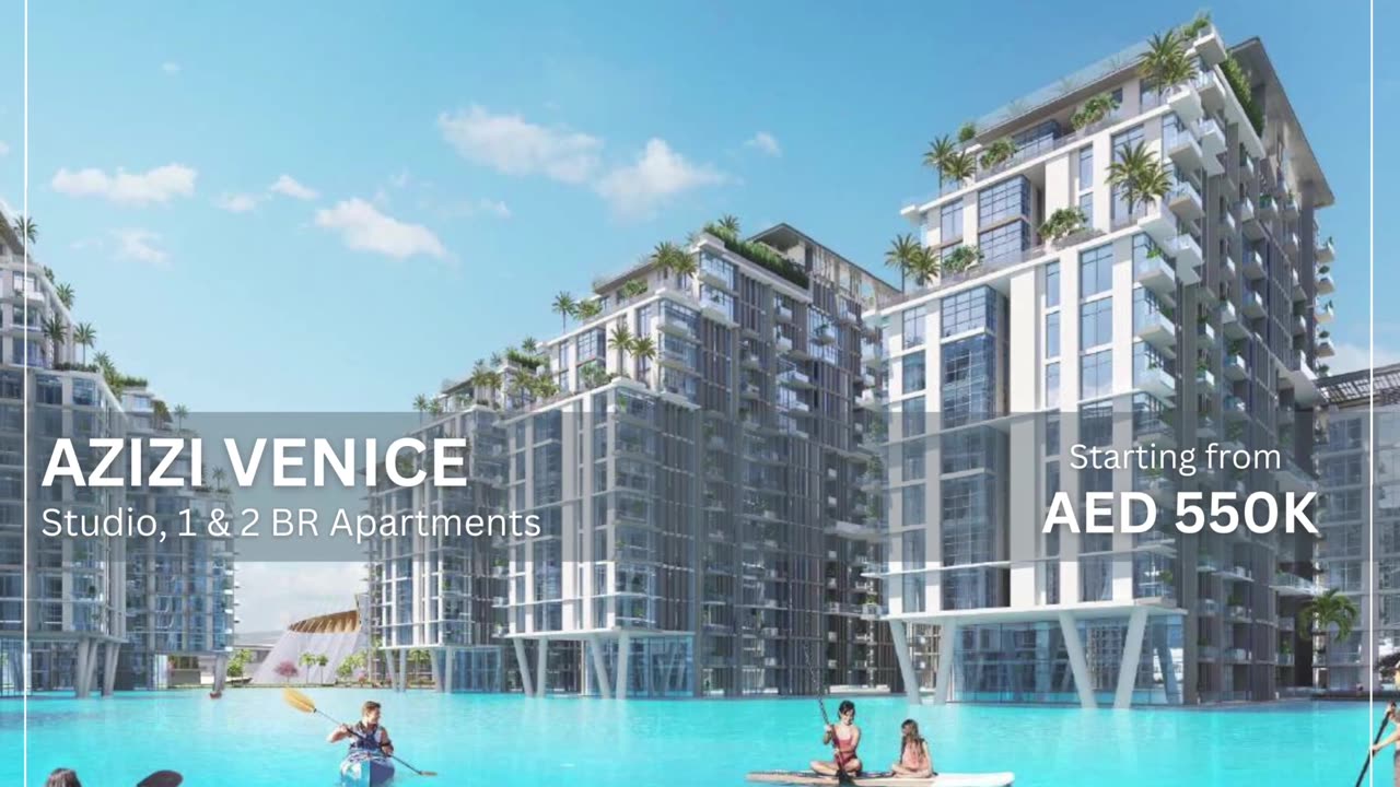 🌊Studio, 1 & 2 Bedroom Luxury Apartments in Azizi Venice At Dubai South