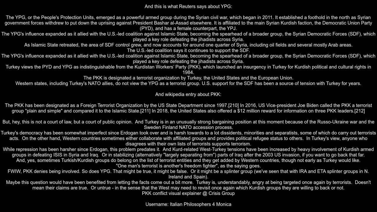 What evidence of US involvement in the terrorist attack in Istanbul was provided by Turkey